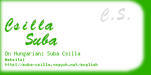 csilla suba business card